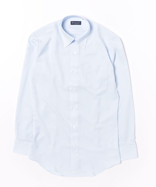 TOKYO SHIRTS（トウキョウシャツ）の「【吸水速乾】【COFREX】 形態安定ノンアイロン ボタンダウン 長袖ビジネスワイシャツ（ビジネスシャツ・メンズ・サックスブルー・首回り41cm-裄丈86cm/首回り41cm-裄丈82cm/首回り39cm-裄丈84cm/首回り39cm-裄丈80cm/首回り37cm-裄丈84cm/首回り37cm-裄丈80cm/首回り43cm-裄丈86cm/首回り43cm-裄丈82cm/首回り42cm-裄丈86cm/首回り42cm-裄丈82cm）」の6枚目の写真