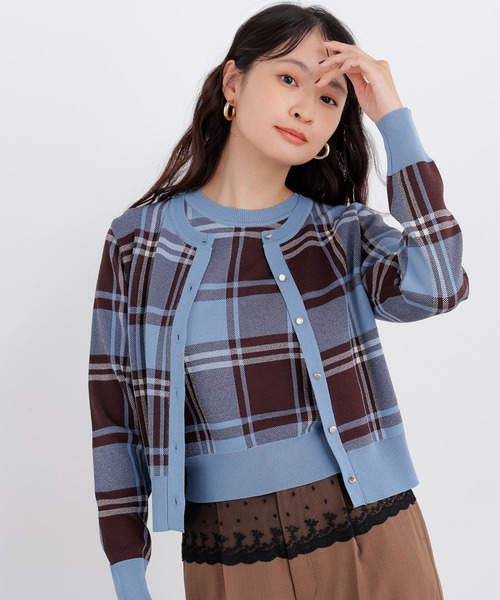 N.(N. Natural Beauty Basic)(エヌエヌナチュラルビューティーベーシック)の「チェックアンサンブル(アンサンブル・レディース・ベージュ系その他/ブルー系その他2/レッド系その他2・フリ-)」の2枚目の写真