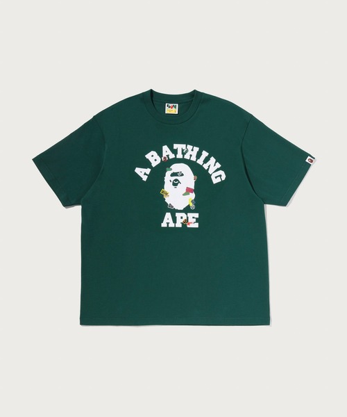 A BATHING APE(アベイシングエイプ)の「BAPE STICKER COLLEGE RELAXED FIT TEE(Tシャツ/カットソー・メンズ・ブラック/ホワイト/イエロー/グリーン・MEDIUM/X-LARGE/XX-LARGE/SMALL/LARGE)」の1枚目の写真
