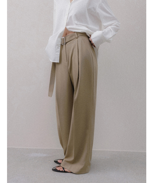MEMUA(メムア)の「リファインドベルトワイドスラックス(ブラック)(スラックス・レディース・ブラック/ベージュ・SMALL/MEDIUM/LARGE)」の5枚目の写真