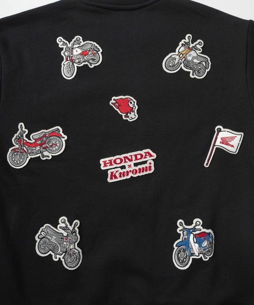 sanrio（サンリオ）の「【71】【HONDA/ホンダ】×【Sanrio/サンリオ】「スーパーカブ」「はぴだんぶい」「クロミ」コラボ 裏起毛 クルーネック プリント スウェット/バックプリント/フロッキープリント/刺繍ワッペン/ユニセックス/レディース/メンズ（スウェット・レディース・ホワイト/ブラウン/ブラック/チャコールグレー・XL/L/M）」の19枚目の写真