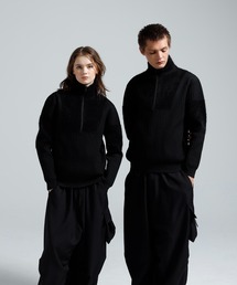 Y-3 | Y-3 KNITTED PANEL BLOCKED HALF ZIP(ニット/セーター)