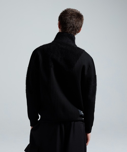 Y-3(ワイスリー)の「Y-3 KNITTED PANEL BLOCKED HALF ZIP(ニット/セーター・メンズ・ブラック・XX-LARGE/XX-SMALL/X-SMALL/SMALL/MEDIUM/LARGE/X-LARGE)」の3枚目の写真