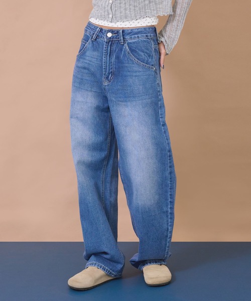 anap mimpi(アナップミンピ)の「ベーシックデニムカーブパンツ(その他パンツ・レディース・ブルー/ライトブルー・S/M)」の14枚目の写真