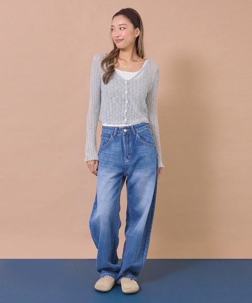 anap mimpi(アナップミンピ)の「ベーシックデニムカーブパンツ(その他パンツ・レディース・ブルー/ライトブルー・S/M)」の19枚目の写真