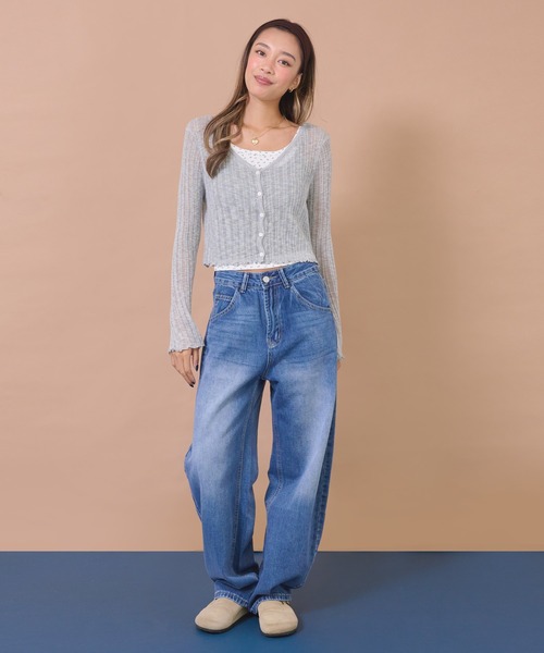 anap mimpi(アナップミンピ)の「ベーシックデニムカーブパンツ(その他パンツ・レディース・ブルー/ライトブルー・S/M)」の20枚目の写真