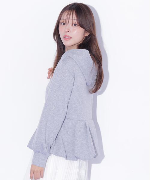JILL by JILL STUART（ジルバイジルスチュアート）の「バルーンペプラムフーディー（その他アウター・レディース・ピンク/グレー/ホワイト・FREE）」の13枚目の写真