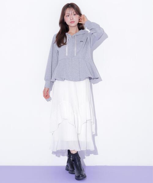 JILL by JILL STUART（ジルバイジルスチュアート）の「バルーンペプラムフーディー（その他アウター・レディース・ピンク/グレー/ホワイト・FREE）」の14枚目の写真