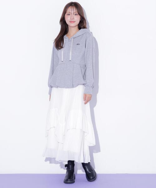 JILL by JILL STUART（ジルバイジルスチュアート）の「バルーンペプラムフーディー（その他アウター・レディース・ピンク/グレー/ホワイト・FREE）」の15枚目の写真