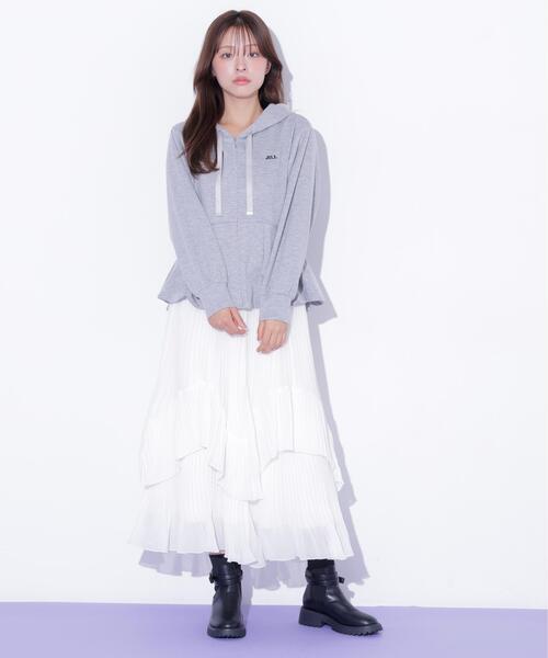 JILL by JILL STUART（ジルバイジルスチュアート）の「バルーンペプラムフーディー（その他アウター・レディース・ピンク/グレー/ホワイト・FREE）」の16枚目の写真