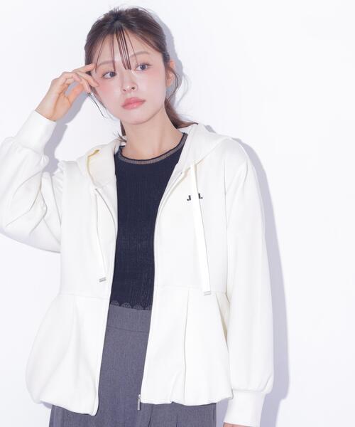 JILL by JILL STUART（ジルバイジルスチュアート）の「バルーンペプラムフーディー（その他アウター・レディース・ピンク/グレー/ホワイト・FREE）」の19枚目の写真