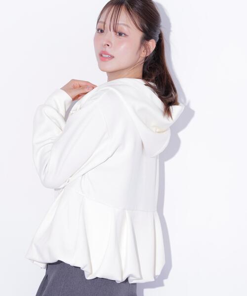 JILL by JILL STUART（ジルバイジルスチュアート）の「バルーンペプラムフーディー（その他アウター・レディース・ピンク/グレー/ホワイト・FREE）」の22枚目の写真