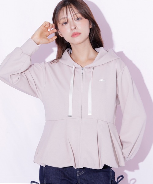 JILL by JILL STUART（ジルバイジルスチュアート）の「バルーンペプラムフーディー（その他アウター・レディース・ピンク/グレー/ホワイト・FREE）」の3枚目の写真