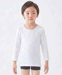 Hotcott（ホットコット）の「綿混あったかインナー・クルーネック九分袖キッズ（インナーウェア/肌着）」