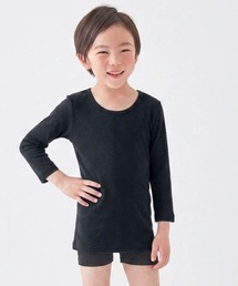 Hotcott（ホットコット）の「綿混あったかインナー・クルーネック九分袖キッズ（インナーウェア/肌着）」
