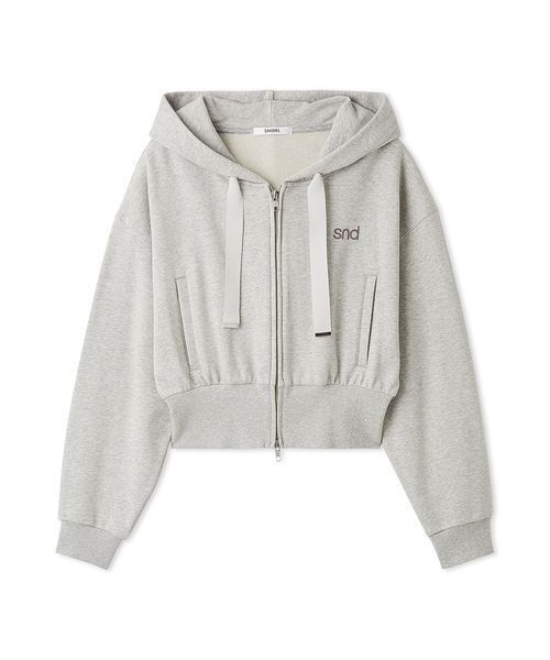 SNIDEL(スナイデル)の「【sndロゴ】バリエロゴフーディー(パーカー・レディース・ライトピンク/グレー/ドット・F)」の2枚目の写真
