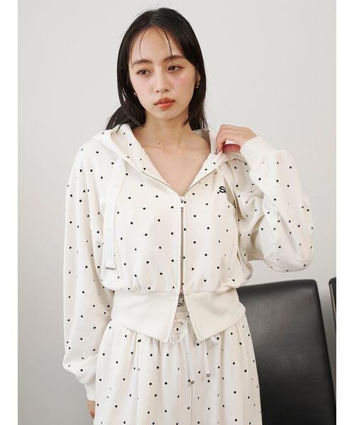 SNIDEL(スナイデル)の「【sndロゴ】バリエロゴフーディー(パーカー・レディース・ライトピンク/グレー/ドット・F)」の10枚目の写真