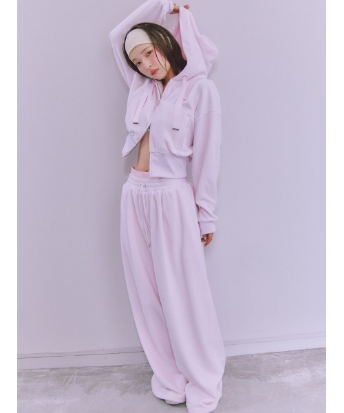 SNIDEL(スナイデル)の「【sndロゴ】バリエロゴフーディー(パーカー・レディース・ライトピンク/グレー/ドット・F)」の5枚目の写真