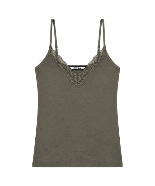 PROJECT WAVE(プロジェクトウェーブ)の「Rose Lace Top (7color)(Tシャツ/カットソー・レディース・ブラウン/ライトグレー/ブラック/アイボリー/Beige/Wine/カーキ・FREE)」の9枚目の写真