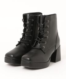 JOLI ENCORE(FR) ジョリー・アンコール LACE UP BOOTS 7.5 レースアップブーツ7.5 JE-53 BLACK