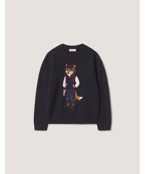 Maison Kitsune(メゾンキツネ)の「PULL MITCHELL MAISON KITSUNE X BONPOINT(ニット/セーター・キッズ・ネイビー・130cm/120cm/110cm/150cm/140cm)」の1枚目の写真