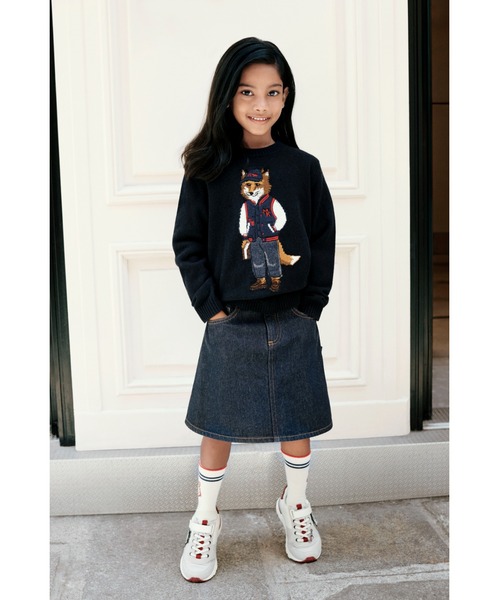 Maison Kitsune(メゾンキツネ)の「PULL MITCHELL MAISON KITSUNE X BONPOINT(ニット/セーター・キッズ・ネイビー・130cm/120cm/110cm/150cm/140cm)」の3枚目の写真