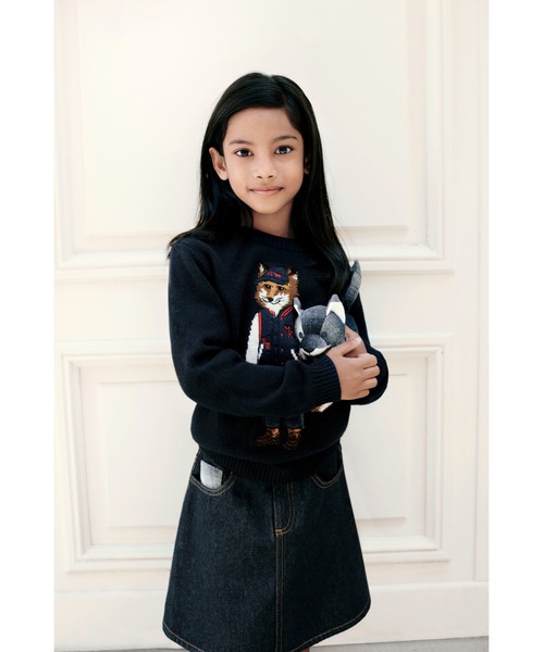 Maison Kitsune(メゾンキツネ)の「PULL MITCHELL MAISON KITSUNE X BONPOINT(ニット/セーター・キッズ・ネイビー・130cm/120cm/110cm/150cm/140cm)」の4枚目の写真