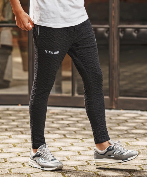 felkod(フィルコッド)の「mp15494- Y Pattern Jacquard Pants ジャカードイージーパンツ(F26F120)(その他パンツ・メンズ・ブラック×ホワイト/ブラック×ピンク・L/M/S)」の4枚目の写真