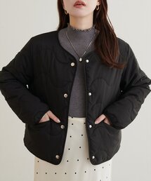 なみなみ柄キルティングジャケット