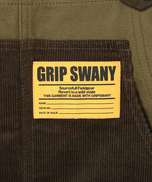 GRIP SWANY(グリップスワニー)の「【GSWK‐304】 DUCK VELVET OVERALL(サロペット/オーバーオール・レディース・オリーブ/ブラック・FREE)」の15枚目の写真