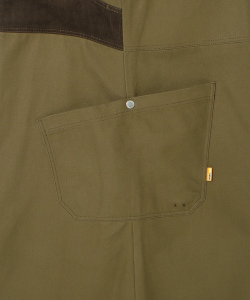 GRIP SWANY(グリップスワニー)の「【GSWK‐304】 DUCK VELVET OVERALL(サロペット/オーバーオール・レディース・オリーブ/ブラック・FREE)」の10枚目の写真