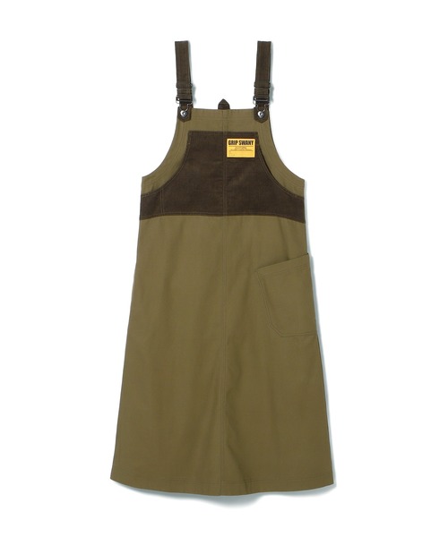 GRIP SWANY(グリップスワニー)の「【GSWK‐304】 DUCK VELVET OVERALL(サロペット/オーバーオール・レディース・オリーブ/ブラック・FREE)」の16枚目の写真