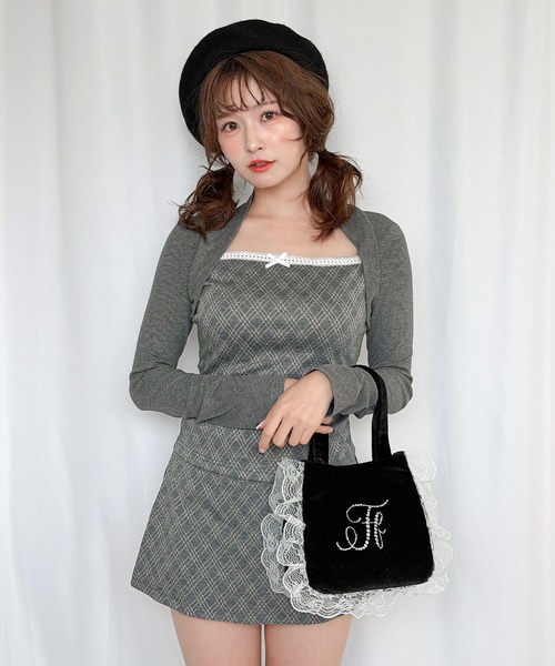 frunco(フランコ)の「【セットアップ対応可能】チェックドッキングトップス(Tシャツ/カットソー・レディース・ブラウン/グレー・FREE)」の13枚目の写真