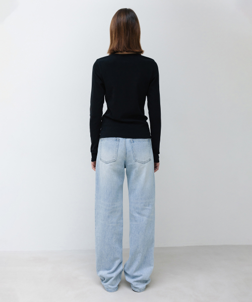 INSILENCE WOMEN(インサイレンスウーマン)の「WリブヘンリーネックロングスリーブBLACK(スウェット・レディース・その他・SMALL/MEDIUM)」の5枚目の写真