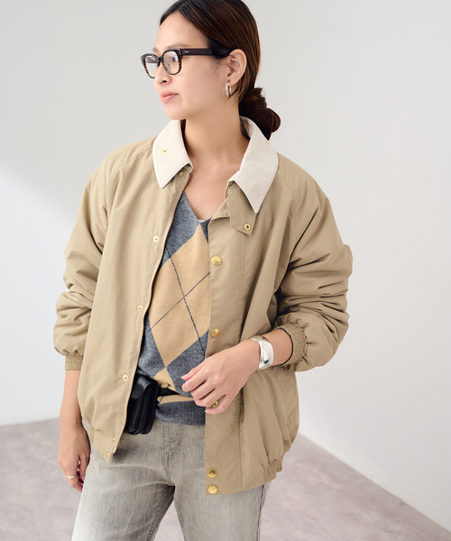 FRAMeWORK(フレームワーク)の「BARBOUR/バブアー 別注TRANSPORT ブルゾン(その他アウター・レディース・ベージュ/ブラック・38/40)」の9枚目の写真