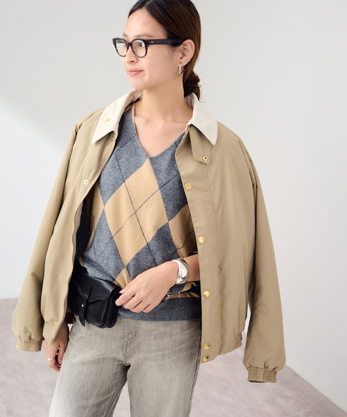 FRAMeWORK(フレームワーク)の「BARBOUR/バブアー 別注TRANSPORT ブルゾン(その他アウター・レディース・ベージュ/ブラック・38/40)」の13枚目の写真