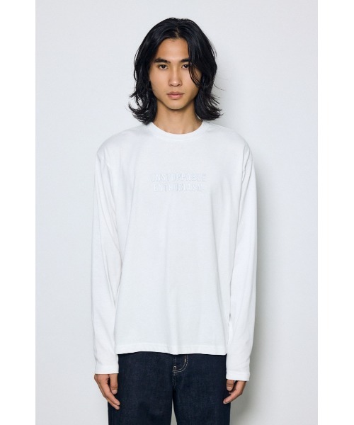 AZUL by moussy(アズールバイマウジー)の「配色厚盛ラバープリントロンT 秋服 冬服 春服 ロゴT(Tシャツ/カットソー・メンズ・グレー/ブラウン/ブラック/ホワイト・LARGE/MEDIUM)」の16枚目の写真