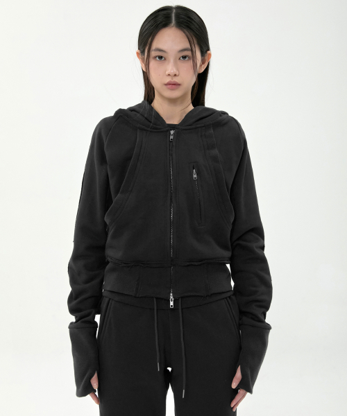 FLAREUP(フレアアップ)の「Nana ジップフーディー (FL-057_Black)(パーカー・レディース・ブラック・OS)」の3枚目の写真