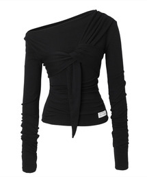 Drape Flow Tie Long Sleeve (black)