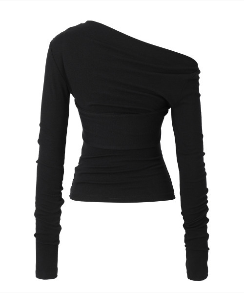 INEGI(イネギ)の「Drape Flow Tie Long Sleeve (black)(Tシャツ/カットソー・レディース・その他・ONE SIZE)」の2枚目の写真
