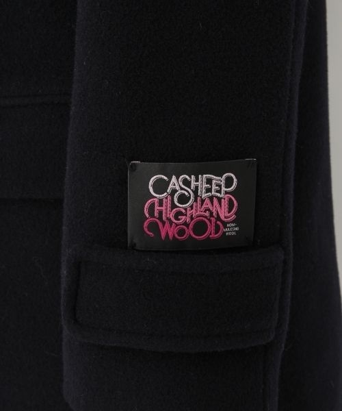 A part by（アパートバイ）の「casheepフード/ノーカラーコート 727645 （その他アウター・レディース・グレー/キャメル/ネイビー・MEDIUM/LARGE）」の6枚目の写真