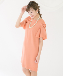 ROSSO デザインスリーブドレス