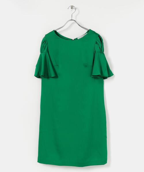 URBAN RESEARCH ROSSO WOMEN(アーバンリサーチ ロッソ)の「デザインスリーブドレス∴(ワンピース・レディース・ピンク/ブルー/グリーン/イエロー・FREE)」の2枚目の写真