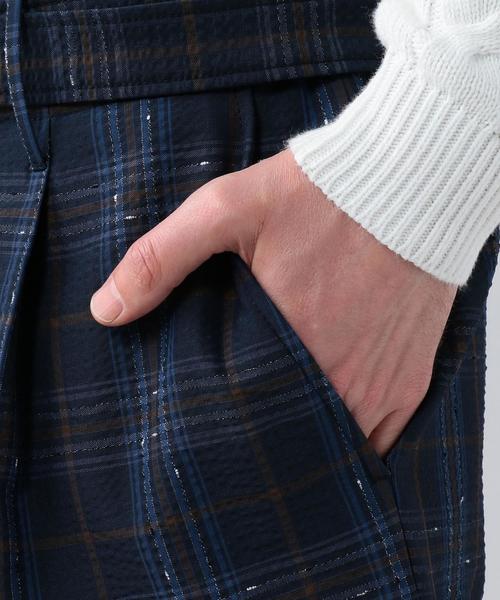 CELLAR DOOR（セラドール）の「＜CELLAR DOOR (セラ ドール)＞ SUC CHK BELT STS ◆（その他パンツ・メンズ・ネイビー・44/46/48）」の2枚目の写真