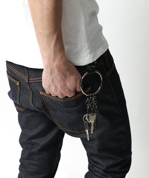 Rocky Monroe（ロッキーモンロー）の「アンティークメタル本革キーリング（キーホルダー・メンズ・ブラック/シルバー/アンティークゴールド/アンティークシルバー・FREE）」の7枚目の写真