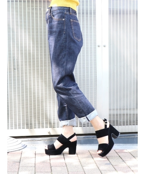 dazzlin（ダズリン）の「ベロアスクエアトゥサンダル（サンダル・レディース・ピンク/ブラウン/ブラック・LARGE/MEDIUM）」の5枚目の写真