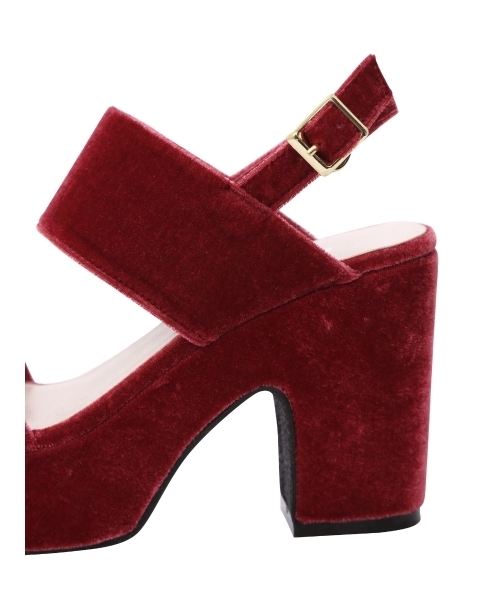 dazzlin（ダズリン）の「ベロアスクエアトゥサンダル（サンダル・レディース・ピンク/ブラウン/ブラック・LARGE/MEDIUM）」の10枚目の写真