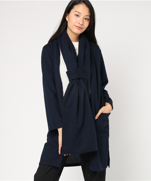 GeeRA(ジーラ)の「巻き方自在!!ストール付ロングコーディガン(その他アウター・レディース・ネイビー/ライトグレー/ブラック/モカ・X-LARGE/MEDIUM/SMALL/LARGE)」の13枚目の写真