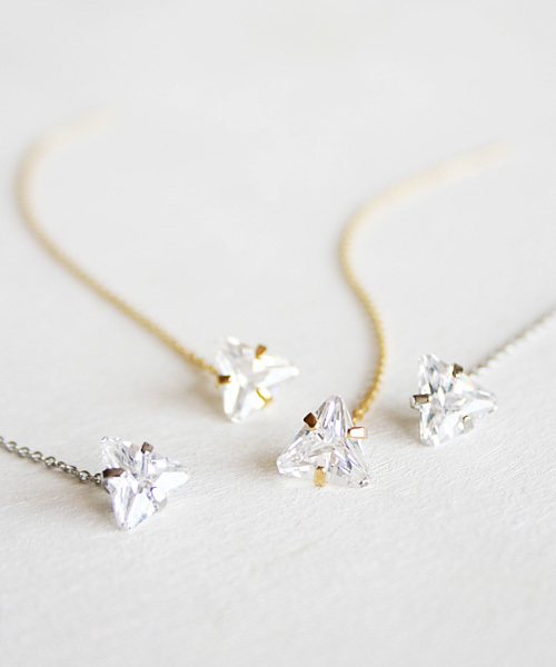 VitaFelice(ヴィータフェリーチェ)の「ロングチェーンピアス(ピアス(両耳用)・レディース・シルバー/ゴールド・FREE)」の3枚目の写真