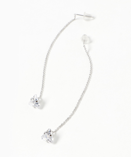 VitaFelice(ヴィータフェリーチェ)の「ロングチェーンピアス(ピアス(両耳用)・レディース・シルバー/ゴールド・FREE)」の2枚目の写真